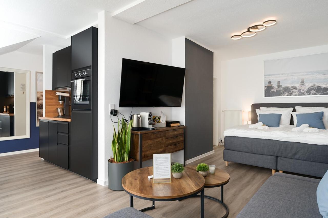 Federnest - Luxus-Studio - Kingsize Boxspringbett - Home-Office Mit Monitor Und Drucker - 11 Min Hbf Duisburg Eksteriør bilde