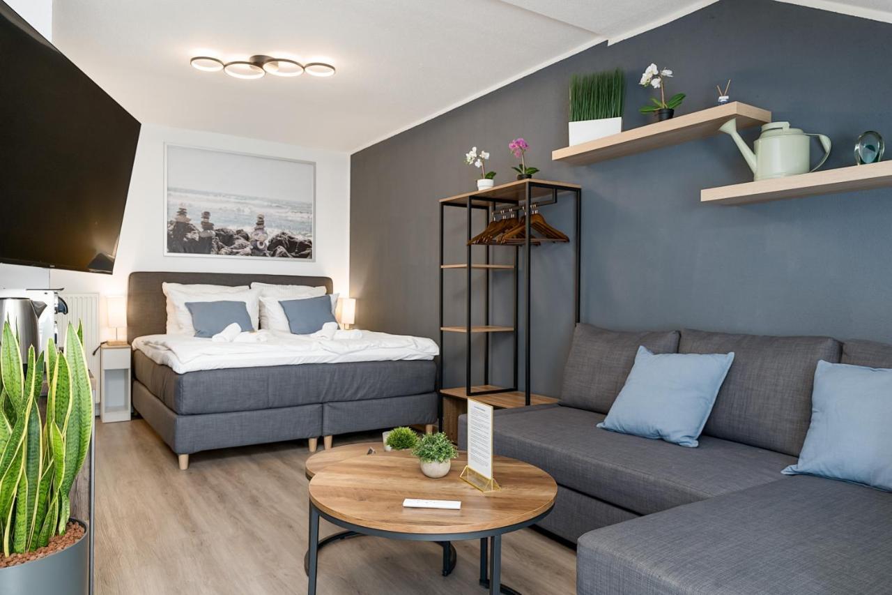 Federnest - Luxus-Studio - Kingsize Boxspringbett - Home-Office Mit Monitor Und Drucker - 11 Min Hbf Duisburg Eksteriør bilde